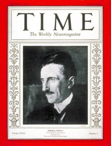 Nikola Tesla na naslovnoj strani "Time" magazina, 1931. godine, na svoj 75. rođendan