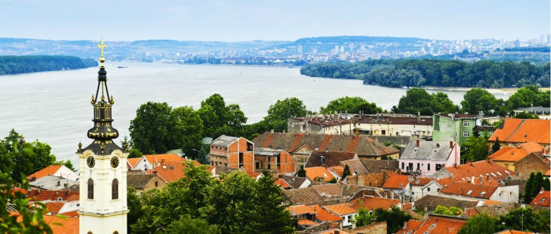 View of the Danube from Gardoš Tower in Zemun