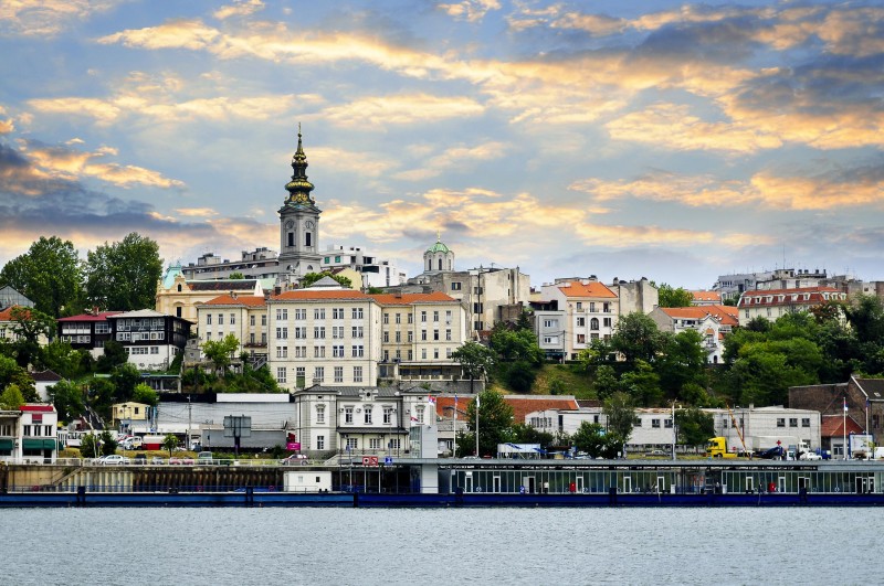 Belgrade cityscape on Danube