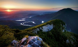 Sunset over the Ovčar-Kablar Gorge