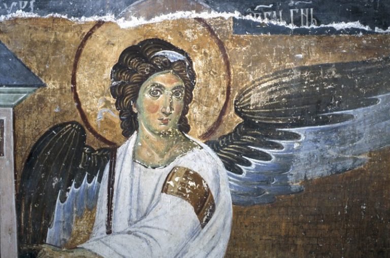 “White Angel” fresco, one of the first scenes presenting Europe to the North America