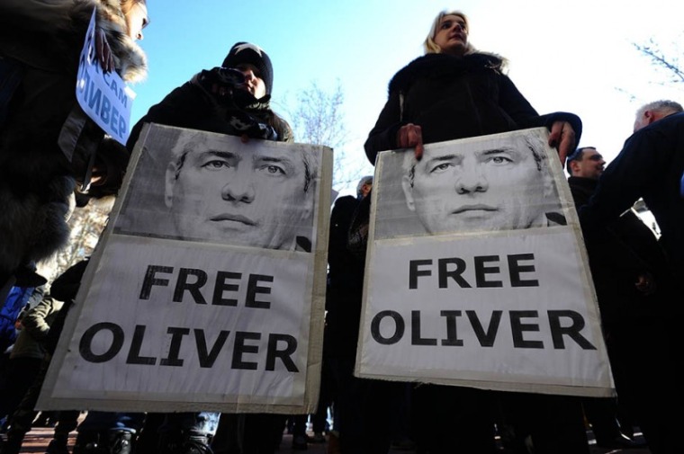 Oliver IVanovic protest