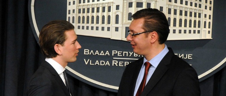 Sebastian Kurz and Aleksandar Vučić