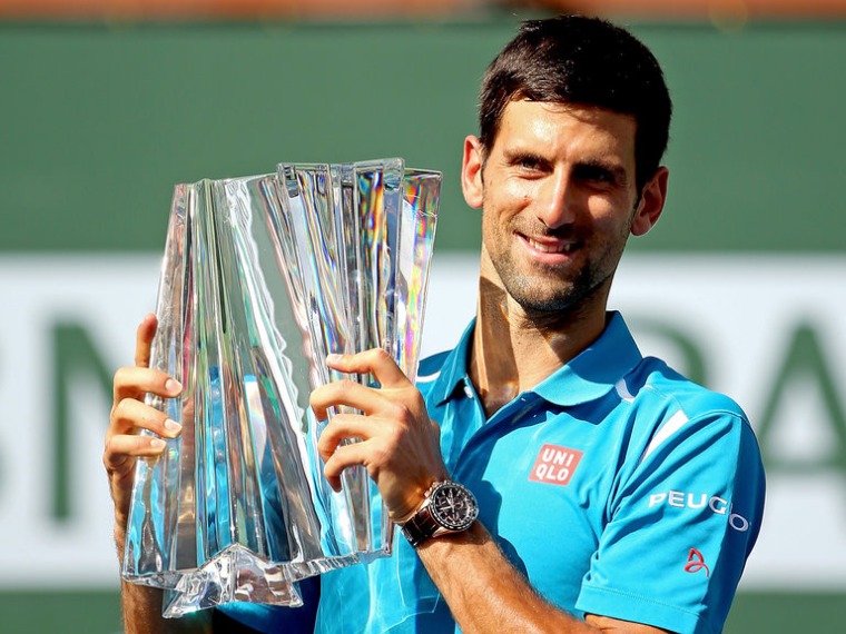 Novak Djokovic Indian Wells trophy