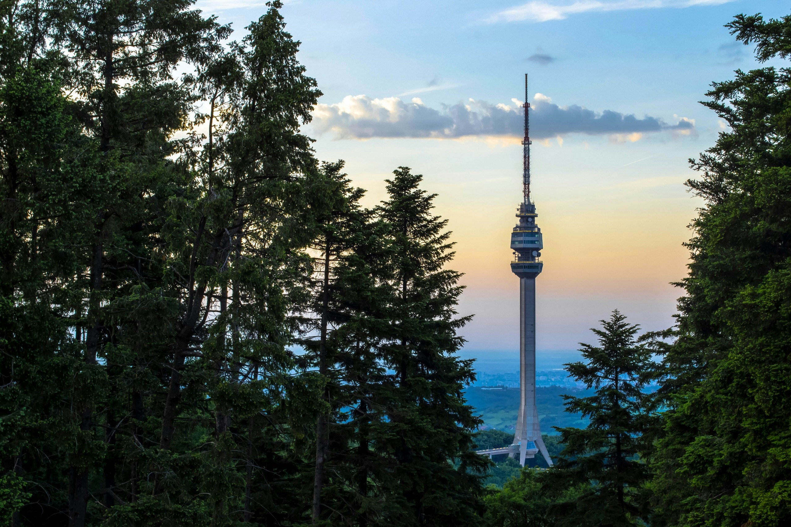 The Avala mountain, see Belgrade from the skies